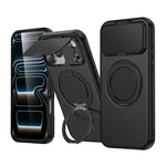 ShellGod Magnetische Rotationshalterung mit Linsenschutz, PC + TPU Hybrid Handyhülle, für iPhone 17 Pro Max, für iPhone 17 Pro