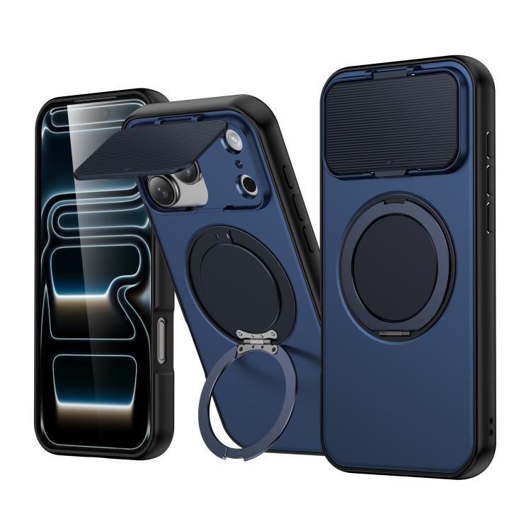 ShellGod Magnetische Rotationshalterung mit Linsenschutz, PC + TPU Hybrid Handyhülle, für iPhone 17 Pro Max, für iPhone 17 Pro