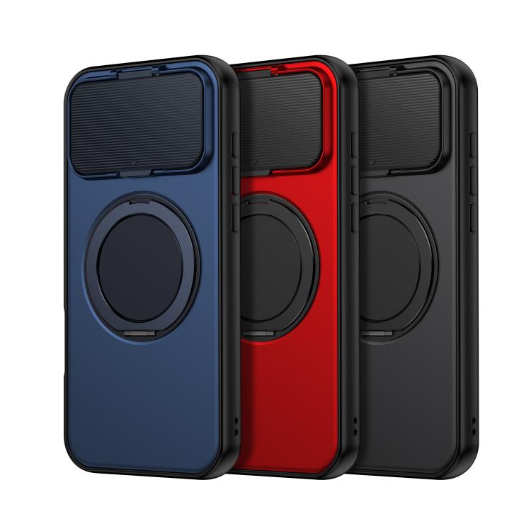 ShellGod Magnetische Rotationshalterung mit Linsenschutz, PC + TPU Hybrid Handyhülle, für iPhone 17 Pro Max, für iPhone 17 Pro