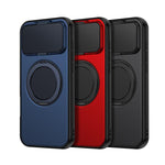 ShellGod Magnetische Rotationshalterung mit Linsenschutz, PC + TPU Hybrid Handyhülle, für iPhone 17 Pro Max, für iPhone 17 Pro