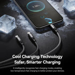 ROCK RCB0790 1,2m 3-in-1 USB zu 8 Pin + Typ-C + Micro USB Metallgeflochtenes Ladekabel, RCB0790