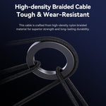 ROCK RCB0790 1,2m 3-in-1 USB zu 8 Pin + Typ-C + Micro USB Metallgeflochtenes Ladekabel, RCB0790