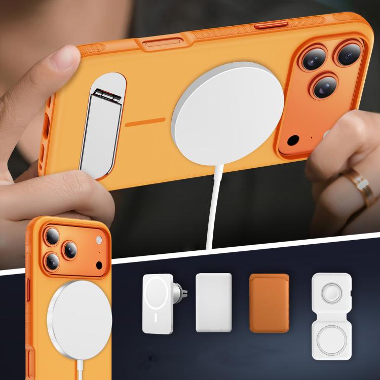 Zweifarbige Imitation Original Magnetic Phone Case mit Halter, für iPhone 17 Pro Max, für iPhone 17 Pro