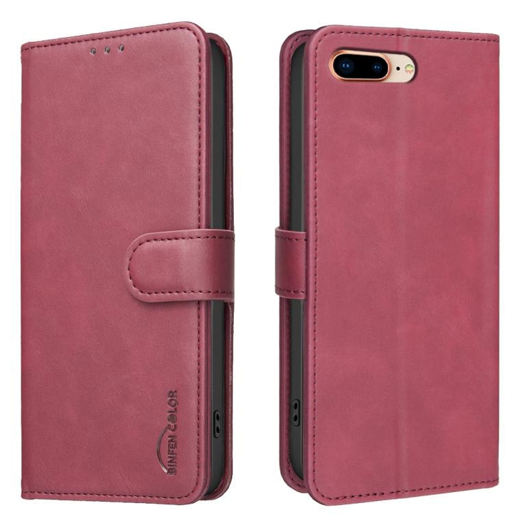 Solid Color Calfskin Texture RFID Vegan Leather Phone Case, For iPhone XS Max, For iPhone 6 Plus/7 Plus/8 Plus, For iPhone 6 / 7 / 8