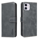 Einfarbige Kalbslederstruktur RFID vegane Leder-Handyhülle, Für iPhone XS Max, Für iPhone 6 Plus/7 Plus/8 Plus, Für iPhone 6 / 7 / 8