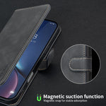 Einfarbige Kalbslederstruktur RFID vegane Leder-Handyhülle, Für iPhone XS Max, Für iPhone 6 Plus/7 Plus/8 Plus, Für iPhone 6 / 7 / 8