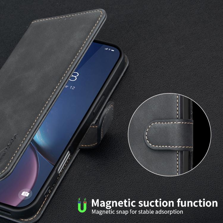 Einfarbige Kalbslederstruktur RFID vegane Leder-Handyhülle, Für iPhone XS Max, Für iPhone 6 Plus/7 Plus/8 Plus, Für iPhone 6 / 7 / 8