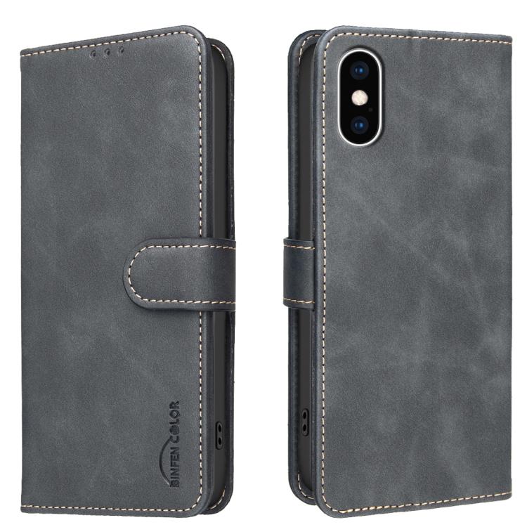 Einfarbige Kalbslederstruktur RFID vegane Leder-Handyhülle, Für iPhone XS Max, Für iPhone 6 Plus/7 Plus/8 Plus, Für iPhone 6 / 7 / 8