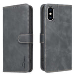 Solid Color Calfskin Texture RFID Vegan Leather Phone Case, For iPhone XS Max, For iPhone 6 Plus/7 Plus/8 Plus, For iPhone 6 / 7 / 8