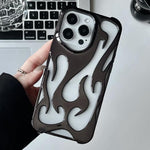 Galvanisierte TPU-Handyhülle mit flammendem Aushöhlungsdesign und Kühlfunktion, für iPhone 15 Pro, für iPhone 15 Plus, für iPhone 15
