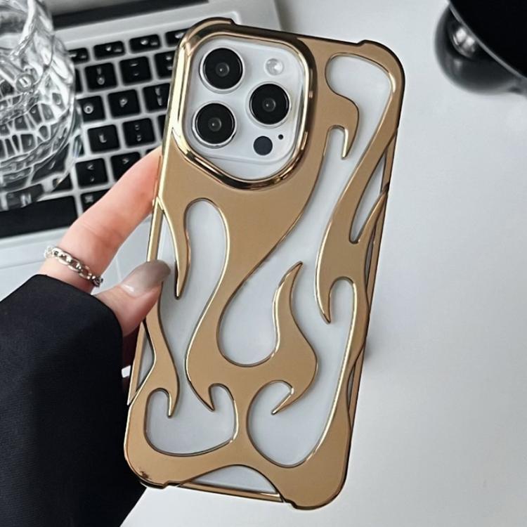 Galvanisierte TPU-Handyhülle mit flammendem Aushöhlungsdesign und Kühlfunktion, für iPhone 15 Pro, für iPhone 15 Plus, für iPhone 15