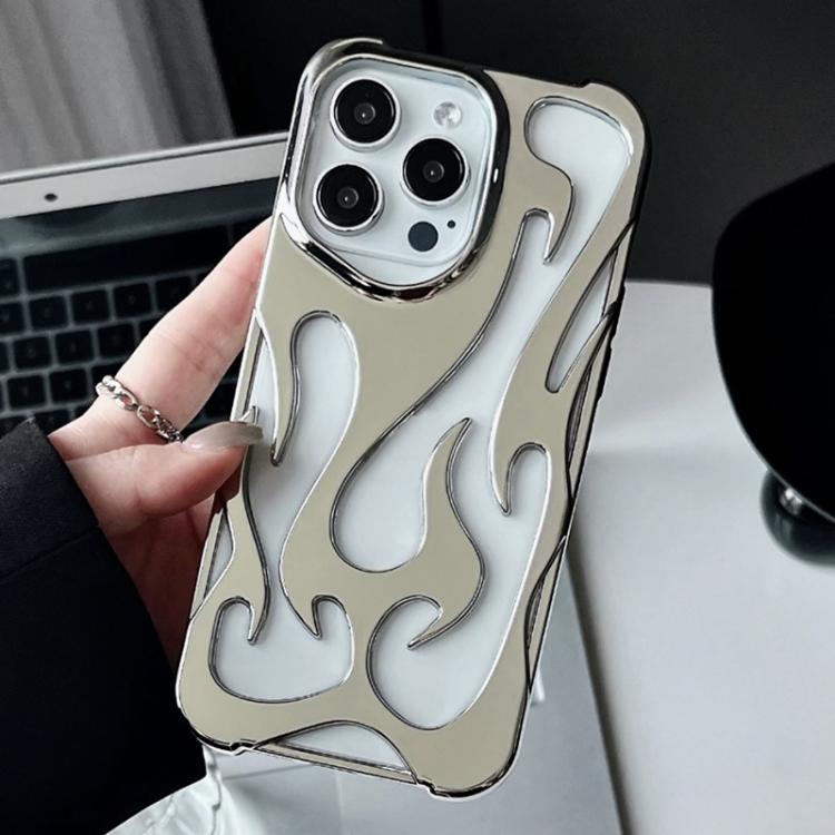 Galvanisierte TPU-Handyhülle mit flammendem Aushöhlungsdesign und Kühlfunktion, für iPhone 15 Pro, für iPhone 15 Plus, für iPhone 15
