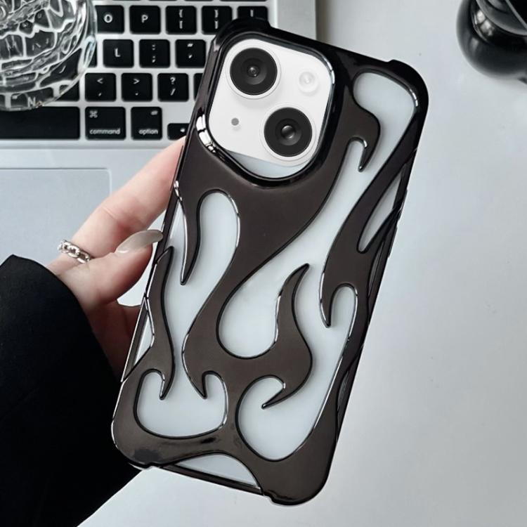 Galvanisierte TPU-Handyhülle mit flammendem Aushöhlungsdesign und Kühlfunktion, für iPhone 15 Pro, für iPhone 15 Plus, für iPhone 15
