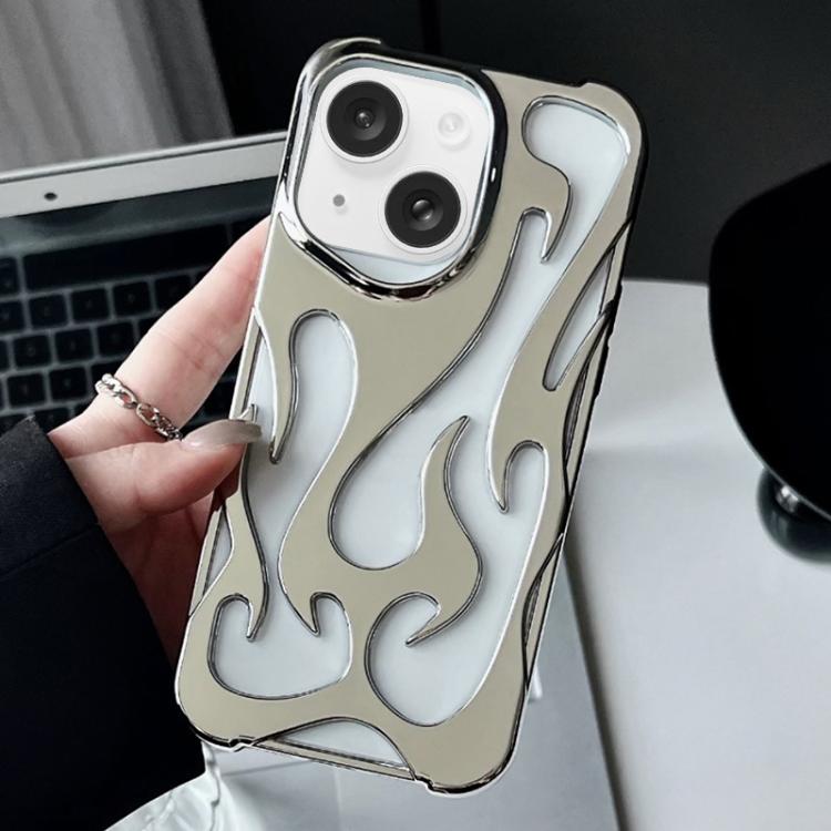 Galvanisierte TPU-Handyhülle mit flammendem Aushöhlungsdesign und Kühlfunktion, für iPhone 15 Pro, für iPhone 15 Plus, für iPhone 15