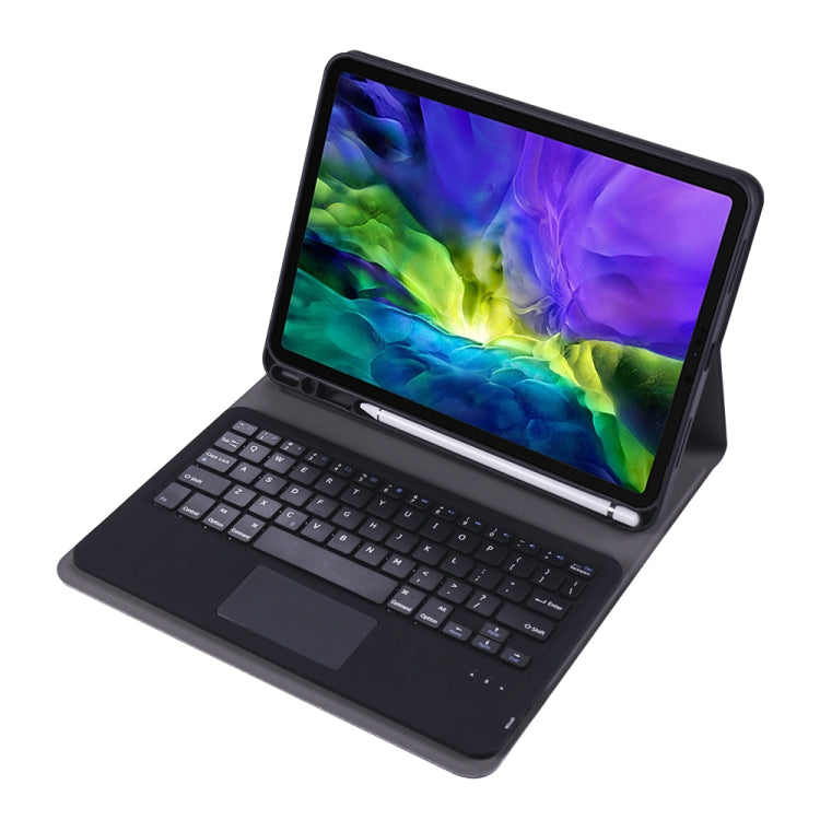 A098B-A Abnehmbare ABS Ultra-dünne Bluetooth-Tastatur + TPU Schutzhülle für iPad Air 11 2024 / 2025 / Air 4 10,9 Zoll 2020, mit Ständer & Stiftefach & Touch, A098B-A