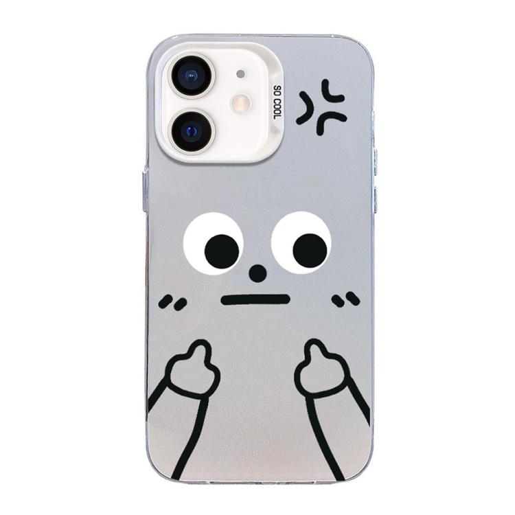 Little Man Gestures Farbige Silber Mattierte PC Hybrid TPU Handyhülle, Für iPhone 12 mini, Für iPhone 11 Pro Max, Für iPhone 11, Für iPhone 11 Pro, Für iPhone X / XS, Für iPhone XS Max, Für iPhone 8 Plus / 7 Plus