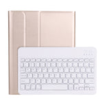 A098BS Abnehmbare Ultra-dünne Hintergrundbeleuchtete Bluetooth-Tastatur Schutzhülle für iPad Air 11 2024 / 2025 / Air 4 10,9 Zoll 2020, mit Ständer & Stiftefach, A098BS