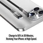 DUX DUCIS WLCM Serie 27W Type-C zu 8-Pin Transparentes Farbverlauf Geflochtenes Datenkabel, Länge: 1m, Type-C zu 8-Pin