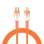 DUX DUCIS WLCM Serie 27W Type-C zu 8-Pin Transparentes Farbverlauf Geflochtenes Datenkabel, Länge: 1m, Type-C zu 8-Pin