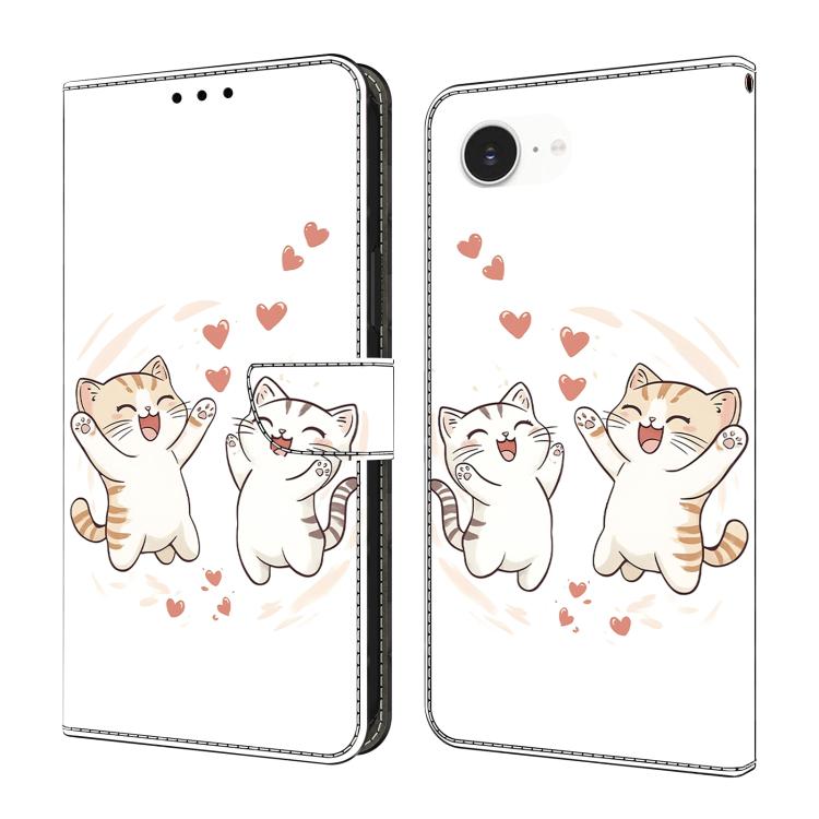 Crystal-Like Painted Vegan Leather Phone Case, For iPhone 17e / 16e, For iPhone 17 Pro Max, For iPhone 17 Pro, For iPhone 17