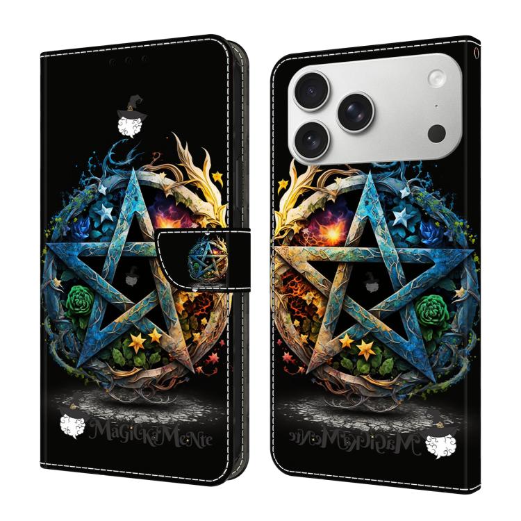 Crystal-Like Painted Vegan Leather Phone Case, For iPhone 17e / 16e, For iPhone 17 Pro Max, For iPhone 17 Pro, For iPhone 17