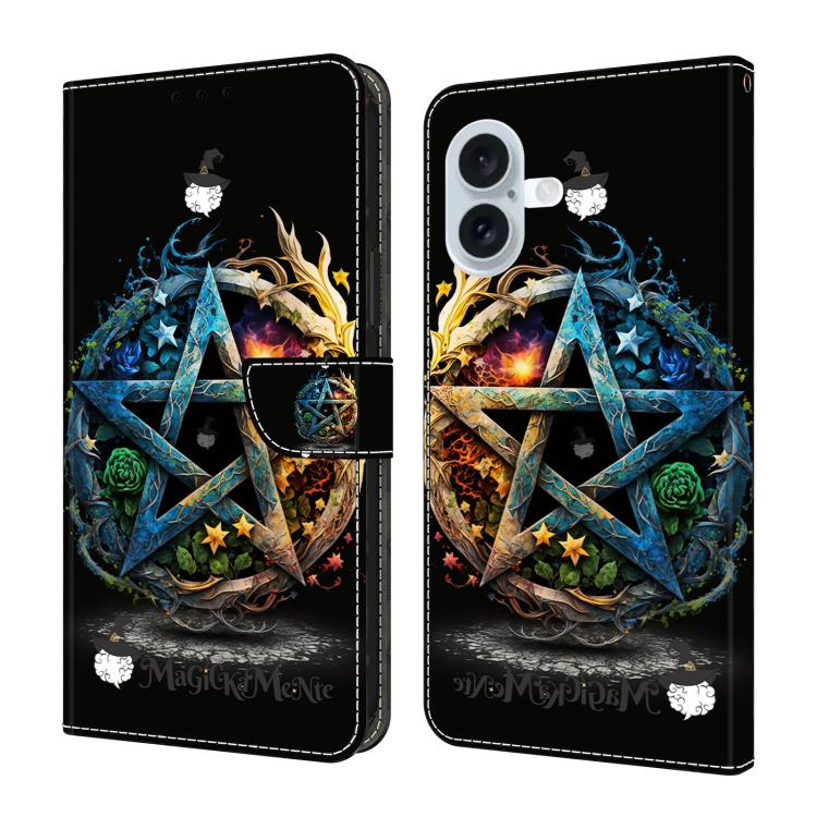 Crystal-Like Painted Vegan Leather Phone Case, For iPhone 17e / 16e, For iPhone 17 Pro Max, For iPhone 17 Pro, For iPhone 17