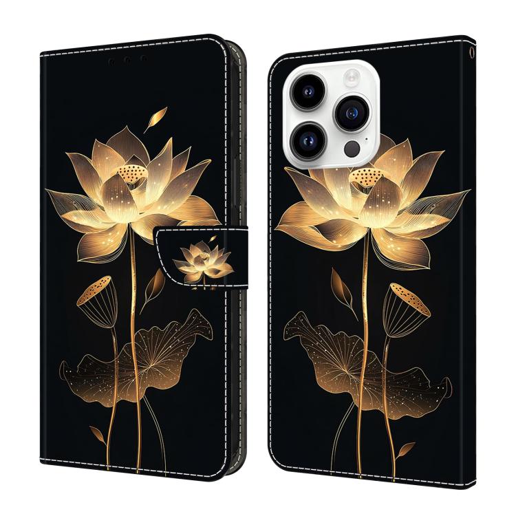 Handyhülle aus veganem Leder mit kristallartiger Bemalung, für iPhone Air, für iPhone 16 Pro Max, für iPhone 16 Pro, für iPhone 16