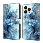 Handyhülle aus veganem Leder mit kristallartiger Bemalung, für iPhone Air, für iPhone 16 Pro Max, für iPhone 16 Pro, für iPhone 16