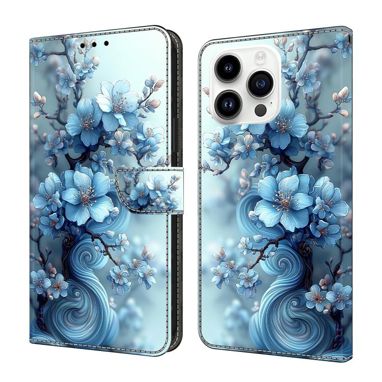 Handyhülle aus veganem Leder mit kristallartiger Bemalung, für iPhone Air, für iPhone 16 Pro Max, für iPhone 16 Pro, für iPhone 16