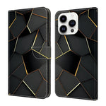 Handyhülle aus veganem Leder mit kristallartiger Bemalung, für iPhone Air, für iPhone 16 Pro Max, für iPhone 16 Pro, für iPhone 16