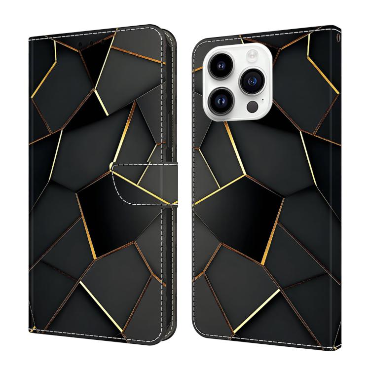 Handyhülle aus veganem Leder mit kristallartiger Bemalung, für iPhone Air, für iPhone 16 Pro Max, für iPhone 16 Pro, für iPhone 16