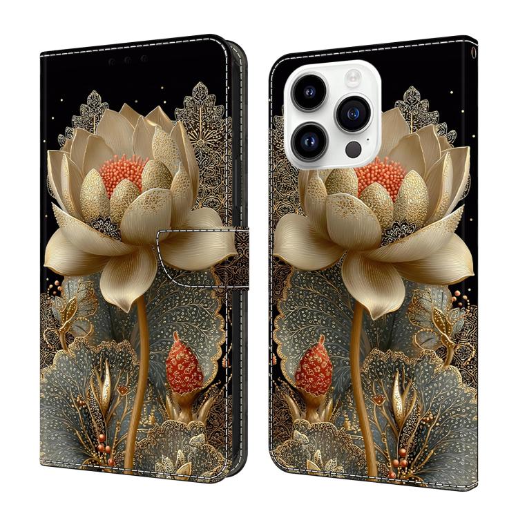 Handyhülle aus veganem Leder mit kristallartiger Bemalung, für iPhone Air, für iPhone 16 Pro Max, für iPhone 16 Pro, für iPhone 16