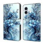 Handyhülle aus veganem Leder mit kristallartiger Bemalung, für iPhone Air, für iPhone 16 Pro Max, für iPhone 16 Pro, für iPhone 16
