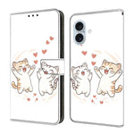 Handyhülle aus veganem Leder mit kristallartiger Bemalung, für iPhone Air, für iPhone 16 Pro Max, für iPhone 16 Pro, für iPhone 16