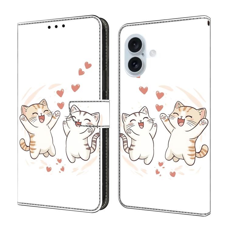 Handyhülle aus veganem Leder mit kristallartiger Bemalung, für iPhone Air, für iPhone 16 Pro Max, für iPhone 16 Pro, für iPhone 16