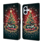 Handyhülle aus veganem Leder mit kristallartiger Bemalung, für iPhone Air, für iPhone 16 Pro Max, für iPhone 16 Pro, für iPhone 16