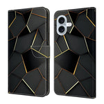Handyhülle aus veganem Leder mit kristallartiger Bemalung, für iPhone Air, für iPhone 16 Pro Max, für iPhone 16 Pro, für iPhone 16