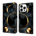 Crystal-Like Painted Vegan Leather Phone Case, For iPhone 15 Pro Max, For iPhone 15 Pro, For iPhone 14 / 13, For iPhone 14 Pro