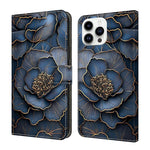 Crystal-Like Painted Vegan Leather Phone Case, For iPhone 15 Pro Max, For iPhone 15 Pro, For iPhone 14 / 13, For iPhone 14 Pro