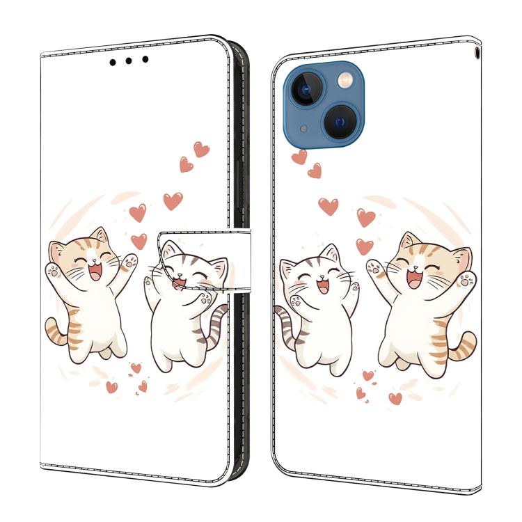 Crystal-Like Painted Vegan Leather Phone Case, For iPhone 15 Pro Max, For iPhone 15 Pro, For iPhone 14 / 13, For iPhone 14 Pro