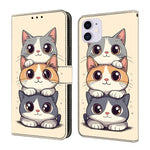Kristallähnliche bemalte vegane Leder-Handyhülle, Für iPhone 11