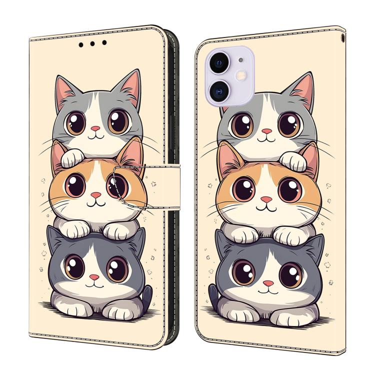 Kristallähnliche bemalte vegane Leder-Handyhülle, Für iPhone 11