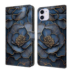 Kristallähnliche bemalte vegane Leder-Handyhülle, Für iPhone 11