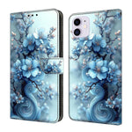 Kristallähnliche bemalte vegane Leder-Handyhülle, Für iPhone 11