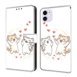 Kristallähnliche bemalte vegane Leder-Handyhülle, Für iPhone 11