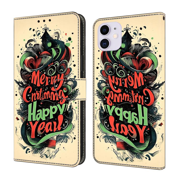 Kristallähnliche bemalte vegane Leder-Handyhülle, Für iPhone 11