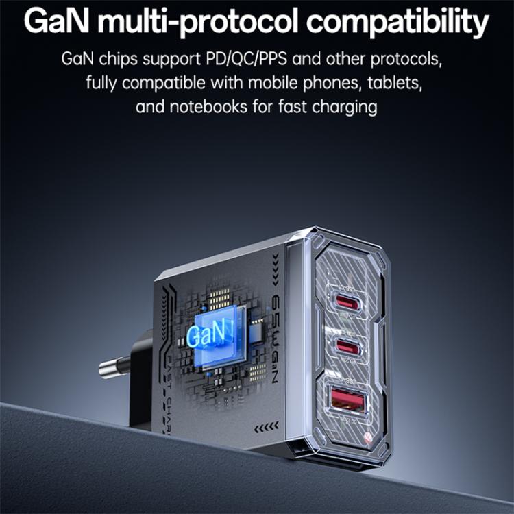 Yesido YC101 65W Mecha GaN Three-port Fast Charger, YC101
