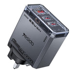Yesido YC147 65W Mecha GaN Dreifach-Port Schnellladegerät, YC147
