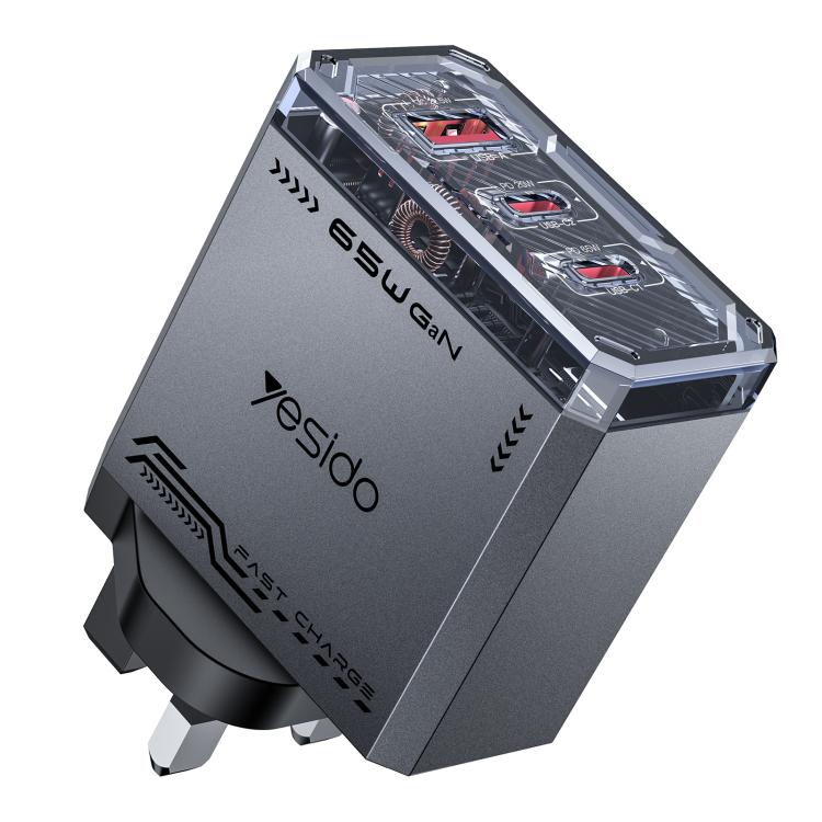 Yesido YC147 65W Mecha GaN Dreifach-Port Schnellladegerät, YC147