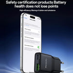 Yesido YC112 Ultra-thin 20W Dual-port PD QC Fast Charger, YC112